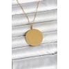 Mey İthalat® 316L Çelik Gold Renk Ayetel Kürsi ve Allah Yazılı Kolye
