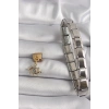 Mey İthalat® 316L Çelik Gold Renk Sallantı Zirkon Taşlı Göz Model Nomination Charm