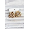 Mey İthalat® 316L Çelik Gold Renk Sarmal Model Kadın Küpe