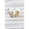 Mey İthalat® 316L Çelik Gold Renk Vintage Kadın Küpe