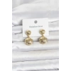 Mey İthalat® 316L Çelik Gold Renk Vintage Model Kadın Küpe