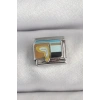 Mey İthalat® 316L Çelik Gümüş Renk Renkli Portre Model Nomination Charm