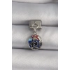 Mey İthalat® 316L Çelik Gümüş Renk Sallantı Dünya Model Nomination Charm