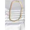 Mey İthalat® CM 14K Gold Renk Kalın Yassı Yılan Zincir Model 45 cm Kadın Kolye
