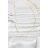 Mey İthalat® CM 14K Gold Renk Lazerli Zincir Model 60 cm Kadın Kolye