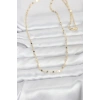 Mey İthalat® CM 14K Gold Renk Yassı Gemici Zincir Model 60 cm Kadın Kolye
