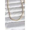 Mey İthalat® CM 14K Gold Renk Yassı Model 60 cm Kadın Kolye