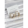 Mey İthalat® Gold Renk Pirinç Halka 20 mm Kadın Küpe