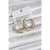 Mey İthalat® Gold Renk Pirinç Halka 30 mm Kadın Küpe