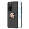 Mey İthalat®  Huawei P40 Kılıf Range Yüzüklü Silikon - Siyah-Gold