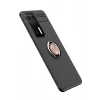 Mey İthalat®  Huawei P40 Kılıf Range Yüzüklü Silikon - Siyah-Gold