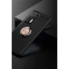 Mey İthalat®  Huawei P40 Kılıf Range Yüzüklü Silikon - Siyah-Gold