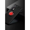 Mey İthalat®  Huawei P40 Kılıf Range Yüzüklü Silikon - Siyah-Kırmızı