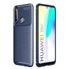 Mey İthalat®  Huawei Y6P Kılıf Auto Focus Karbon Kapak - Lacivert