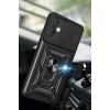 Mey İthalat®  İnfinix Hot 30 5G Kılıf Pars Lens Yüzüklü Silikon - Gümüş
