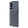 Mey İthalat®  İnfinix Hot 50 4G Kılıf Auto Focus Karbon Kapak - Lacivert