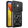 Mey İthalat®  İnfinix Zero 30 4G Kılıf Pars Lens Yüzüklü Silikon - Siyah