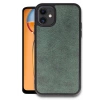 Mey İthalat®  iPhone 11 Kılıf Aras Deri Kapak - Koyu Yeşil