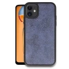 Mey İthalat®   iPhone 11 Kılıf Aras Deri Kapak - Lacivert