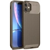 Mey İthalat®  iPhone 11 Kılıf Auto Focus Karbon Kapak - Kahverengi