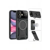 Mey İthalat®  iPhone 11 Kılıf Joy Lens Standlı Kapak - Mor
