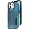 Mey İthalat®  iPhone 11 Kılıf Sara Kartvizitli Deri Kılıf - Lacivert
