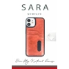 Mey İthalat®  iPhone 11 Kılıf Sara Kartvizitli Deri Kılıf - Siyah
