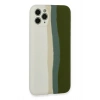 Mey İthalat®  iPhone 11 Pro Kılıf Ebruli Lansman Silikon - Beyaz-Yeşil