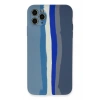 Mey İthalat®  iPhone 11 Pro Kılıf Ebruli Lansman Silikon - Mavi-Gri