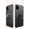 Mey İthalat®  iPhone 11 Pro Kılıf Range Yüzüklü Silikon - Kırmızı