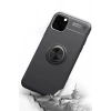 Mey İthalat®  iPhone 11 Pro Max Kılıf Range Yüzüklü Silikon - Siyah-Gold
