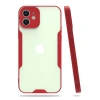 Mey İthalat®  iPhone 12 Kılıf Platin Silikon - Kırmızı