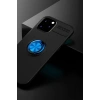 Mey İthalat®  iPhone 12 Kılıf Range Yüzüklü Silikon - Siyah-Mavi
