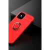 Mey İthalat®  iPhone 12 Mini Kılıf Range Yüzüklü Silikon - Kırmızı