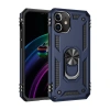 Mey İthalat®  iPhone 12 Mini Kılıf Sofya Yüzüklü Silikon Kapak - Lacivert