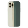 Mey İthalat®  iPhone 12 Pro Kılıf Ebruli Lansman Silikon - Beyaz-Gri