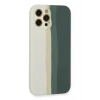 Mey İthalat®  iPhone 12 Pro Kılıf Ebruli Lansman Silikon - Beyaz-Gri