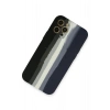 Mey İthalat®  iPhone 12 Pro Kılıf Ebruli Lansman Silikon - Siyah-Lacivert
