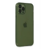 Mey İthalat®  iPhone 12 Pro Kılıf Fly Lens Silikon - Yeşil