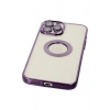 Mey İthalat®  iPhone 12 Pro Kılıf Slot Silikon - Mor