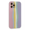Mey İthalat®  iPhone 12 Pro Max Kılıf Ebruli Lansman Silikon - Pembe-Lila