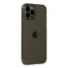 Mey İthalat®  iPhone 12 Pro Max Kılıf Fly Lens Silikon - Siyah