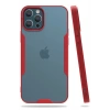 Mey İthalat®  iPhone 12 Pro Max Kılıf Platin Silikon - Kırmızı