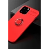 Mey İthalat®  iPhone 12 Pro Max Kılıf Range Yüzüklü Silikon - Kırmızı