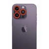 Mey İthalat®  iPhone 12 Pro Max Neon Fosforlu Kamera Lens - Turuncu