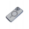 Mey İthalat®  iPhone 13 Kılıf Joke Simli Magneticsafe Kılıf - Mavi