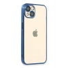 Mey İthalat®  iPhone 13 Kılıf  Lensli Silikon - Açık Mavi