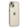 Mey İthalat®  iPhone 13 Kılıf  Lensli Silikon - Gümüş