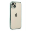 Mey İthalat®  iPhone 13 Kılıf  Lensli Silikon - Yeşil