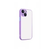 Mey İthalat®  iPhone 13 Kılıf Montreal Silikon Kapak - Mor